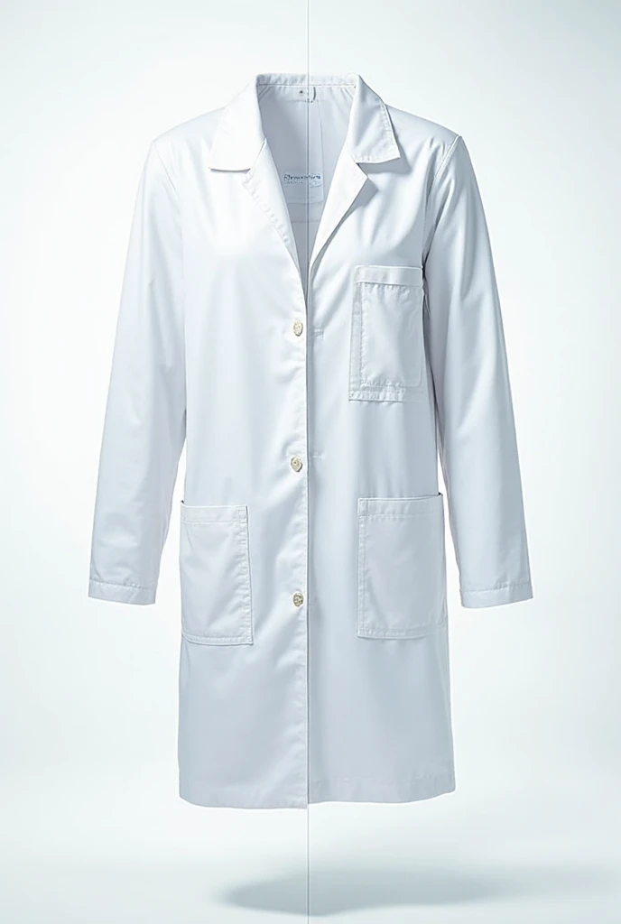 White lab coat on a light gray background