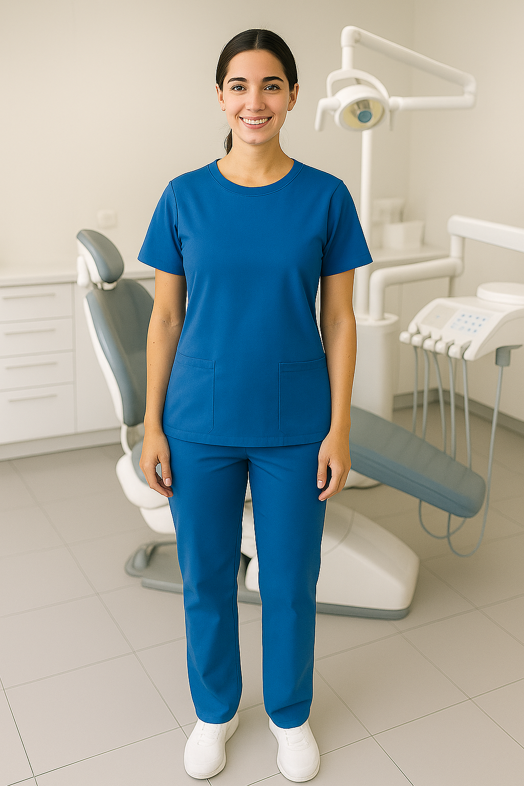 Women's Medical Scrub Full Outfit (Round Neck Shirt + Pants)