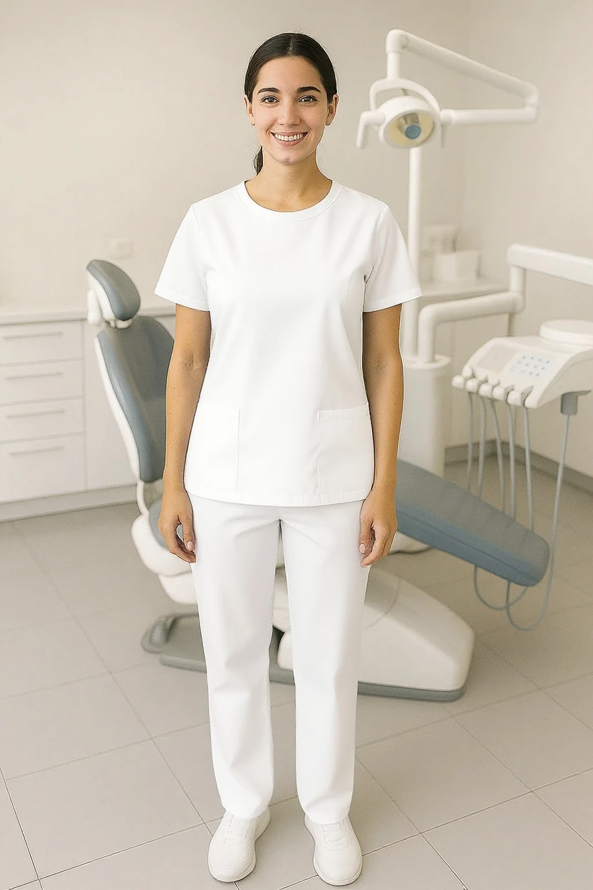Women's Medical Scrub Full Outfit (Round Neck Shirt + Pants)