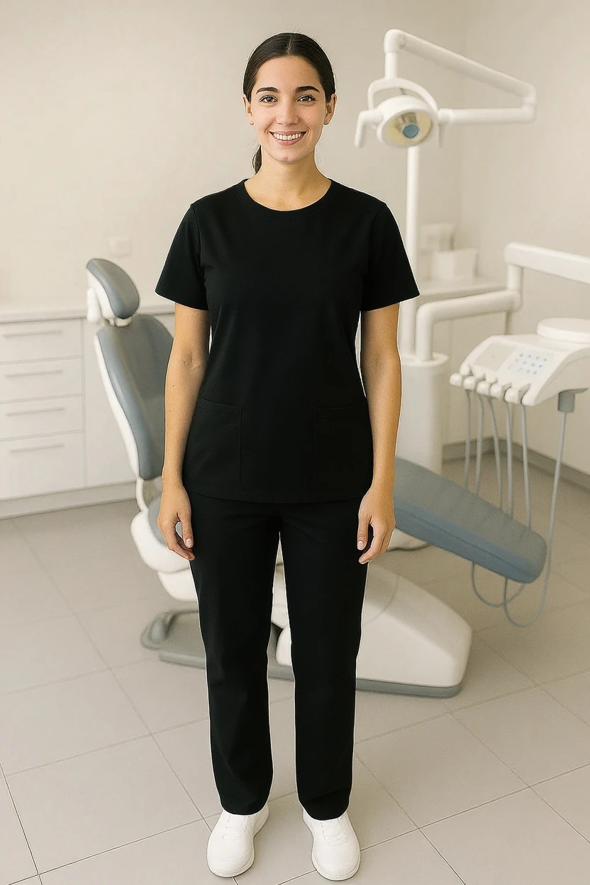 Women's Medical Scrub Full Outfit (Round Neck Shirt + Pants)